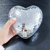 Heart-Shaped Disco Mirror Ball Decorations