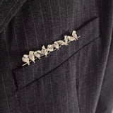 Birds on a Wire Suit Pocket Brooch
