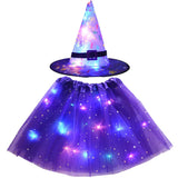 LED Witch Stars Tutu Skirt Glow Party Costumes Halloween
