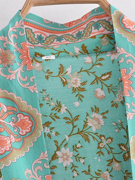 Mint Boho Kimono Wrap Top
