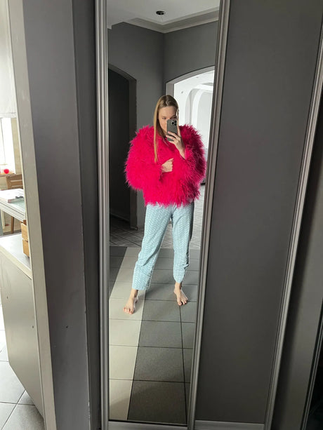 Faux Fur Coats Y2k Punk Rave Winter Jackets