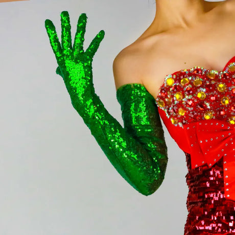 Glitter Gloves 70cm Long Gloves 26 Colours