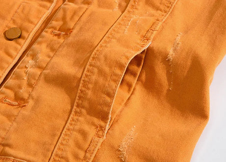 Woodsman Ripped Denim Vests Jackets