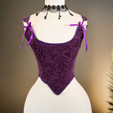 Jacquard Corset Bustier Overbust Boned