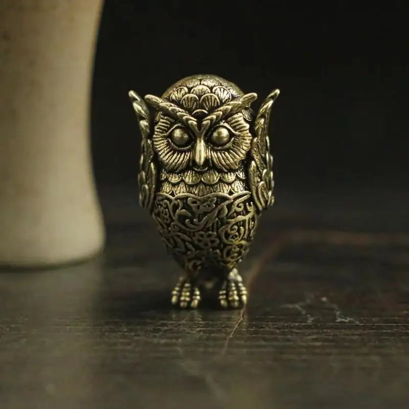 See No Evil, Hear No Evil, Speak No Evil Brass Owl Statues Tea Pets