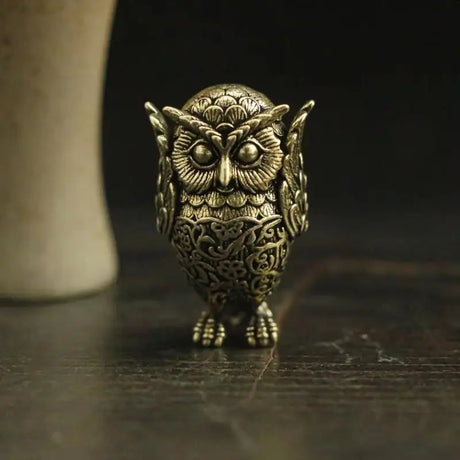 See No Evil, Hear No Evil, Speak No Evil Brass Owl Statues Tea Pets
