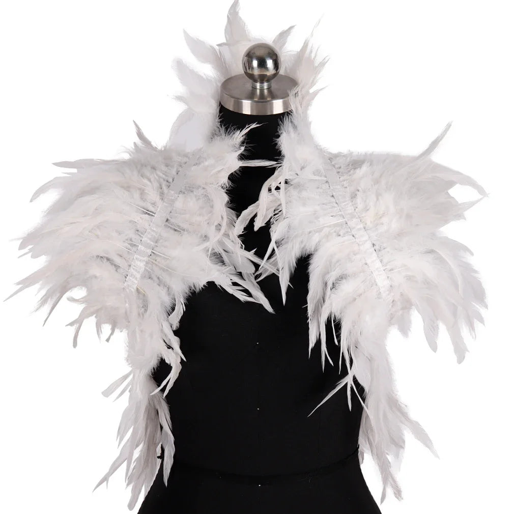 Feather Shoulder Epaulettes Festival Rave Wear