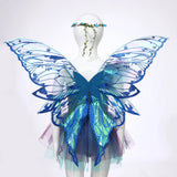 Fairy Elf Costume Wings, Ears, Wand and Hair Wreath Sets