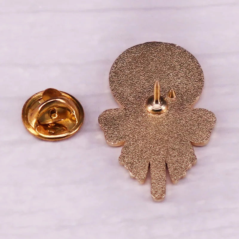 Skeleton Lollipop Brooch Halloween Glitter Candy Badge Enamel Pin