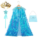 Shiny Rainbow Sequin Cloak Halloween Children's Dress Up Cape