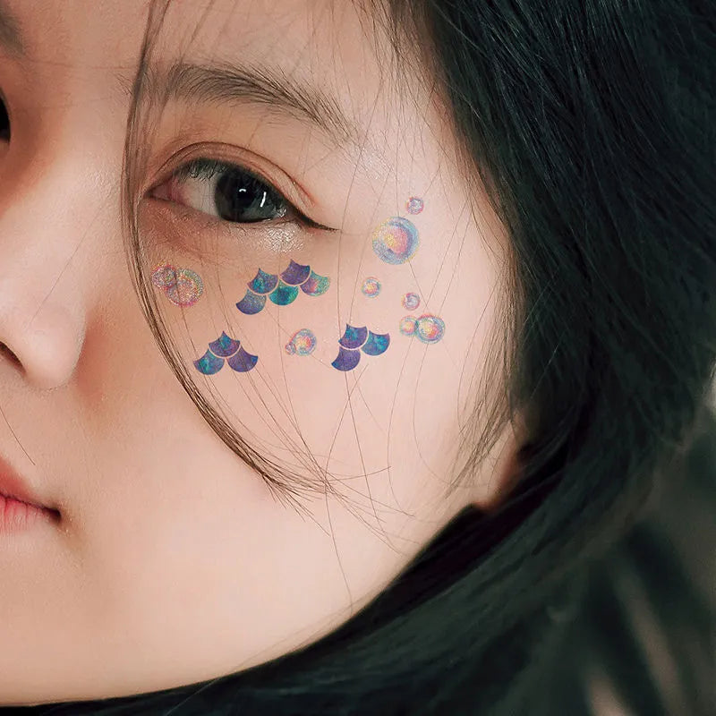 Temporary Face Tattoos Sparkly Fairy Butterfly Wings
