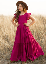 Girls Maxi Lace Chiffon Photoshoot Dresses For 3-15 Years