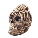 Skull And Spider Resin Statues Skeleton Dark Academia Home Office Desk Decor Halloween Party Decoration
