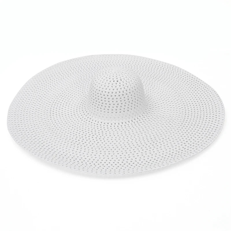 Nantucket Summer Oversized Wide Brim Foldable Straw Sun Hats