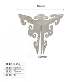 Sets of Four Antique Iron Corner Furniture Hardware
