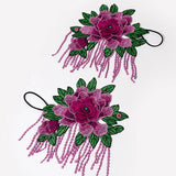 Flower Fairy Wrist Cuffs Embroidered Wristband Dance Accessories