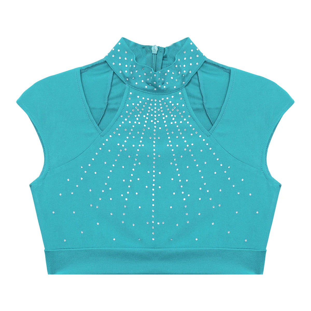 Girls Dance Crop Tops Figure Skating Modern Dance Gymnastics Stage Performance