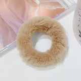 Dopamine Colour Fluffy Scrunchie Hair Bands Ponytail Holder Hair Accessories