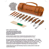 Wood Carving Kit 15/20pcs Beginner's Wood Carving Set of Knives Engraving Knife Straps Wood Whittling Kit