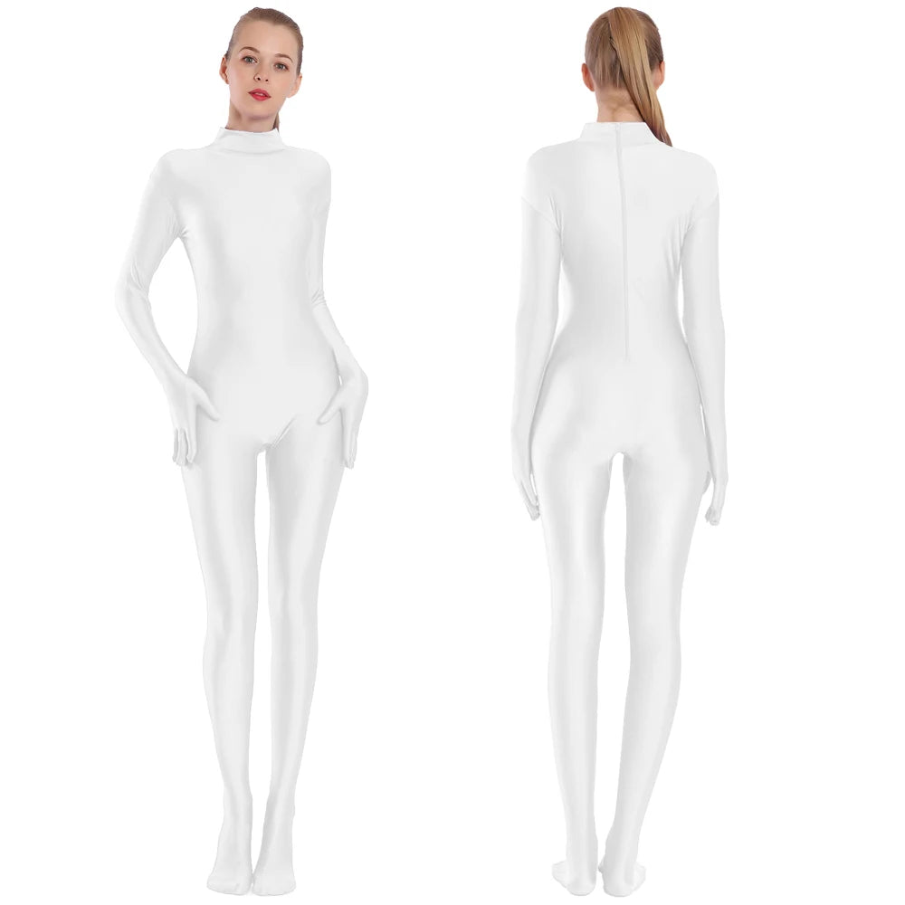 Cat Burglar Adult Spandex Full Body Zentai Footed Jumpsuit Unisex Bodysuit Unitard Halloween Costume