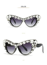Katy's Crystal Rhinestone Cat Eye Sunglasses Funglasses UV400