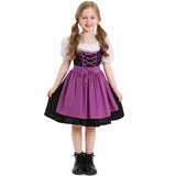 Girls German Dirndl Dress Oktoberfest Costume Witch Cosplay Costume