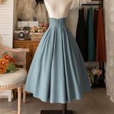Victorian High Waist Midi Skirt
