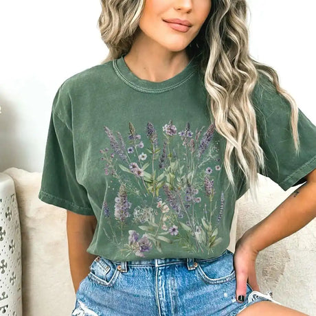 Purple Botanicals Wildflower Cottagecore T-shirt