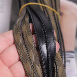 1/2/5/10M Faux Leather Rope 10mm wide Leaf Embossed Flat Ribbon DIY Craft