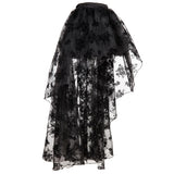 Gothic Tulle Skirt Steampunk Floral Lace