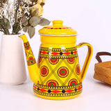 1.5L Enamel Coffee Pot Gooseneck Spout Stovetop Tea Kettle