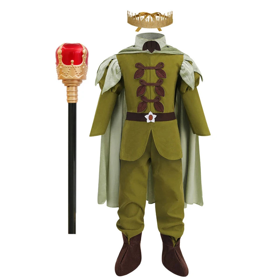 Frog Prince Naveen Boy Costume Tiana Cosplay