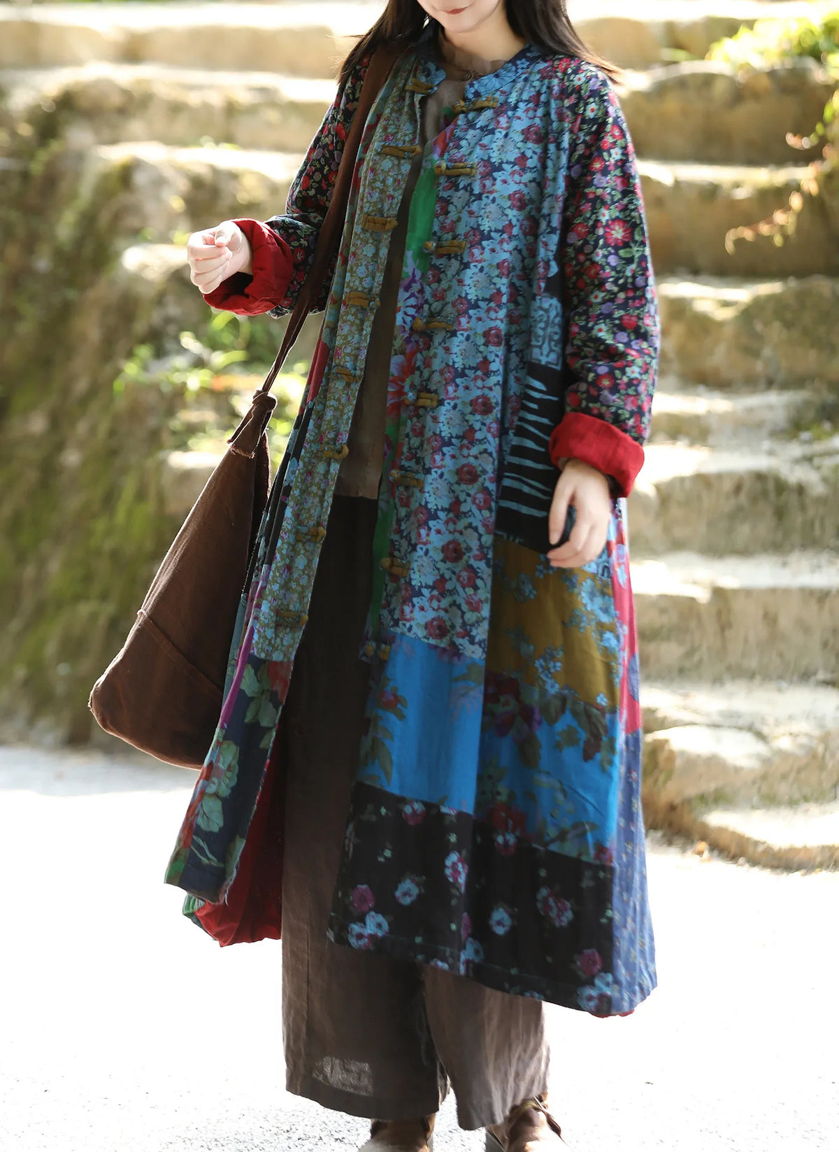 Vintage Cotton Linen Patchwork Coats