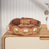 Roman's Genuine Leather Dog Collar Medieval Cosplay Pet Accessories