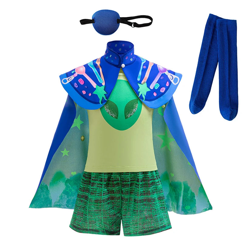 Boys Halloween Cosplay Alien Movie Elio Kids Costume