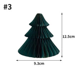 Christmas Paper Honeycomb Decorations Ball Folding Christmas Tree Table 3D Ornaments