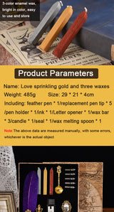 Wizard's Gift Calligraphy Feather Dip Pen Writing Set