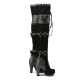 Steampunk Victorian Thigh High Pirate Boots Lace Up Cosplay Boots