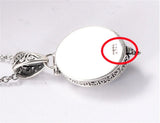The Secret Keeper's S925 Sterling Silver Locket Pendant Zircon Crystal
