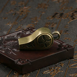 Brass Whistle Keys Chains Pendant Outdoor Survival Tools