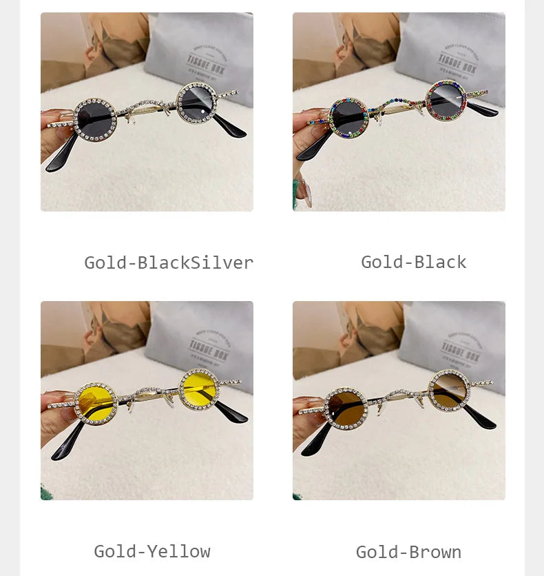 Diamond Dots Round Sunglasses