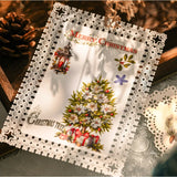 Vintage Christmas RUB ON Transfer Stickers Large DIY Craft Scrapbooking