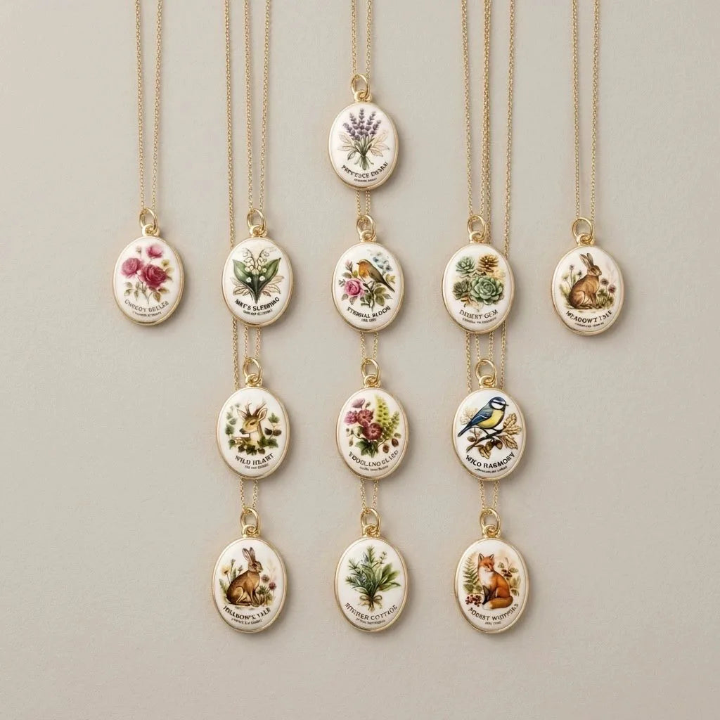 Woodlands Ceramic Pendant Charms DIY Jewellery Making