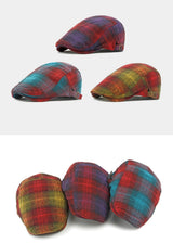 Bright Plaid Ivy Beret Caps