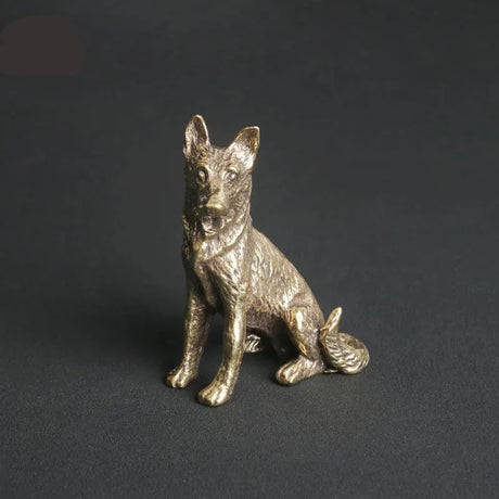 Copper Kelpie Lucky Dog Figurine Tea Pets