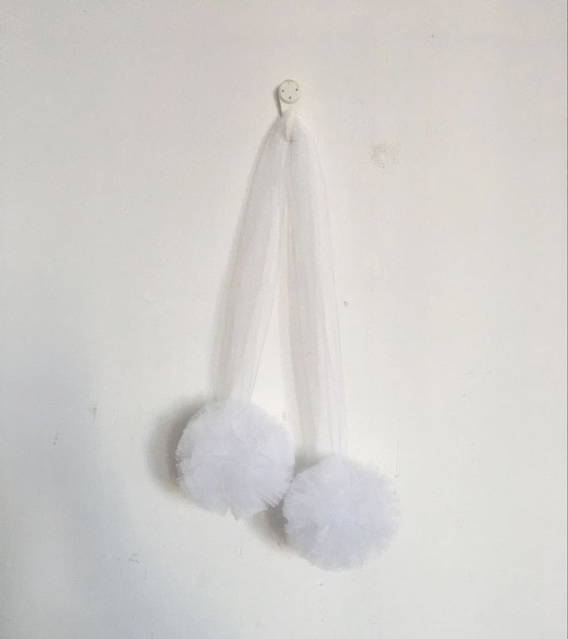 Netting Pompoms Canopy Decoration Nursery Kids Room Decor