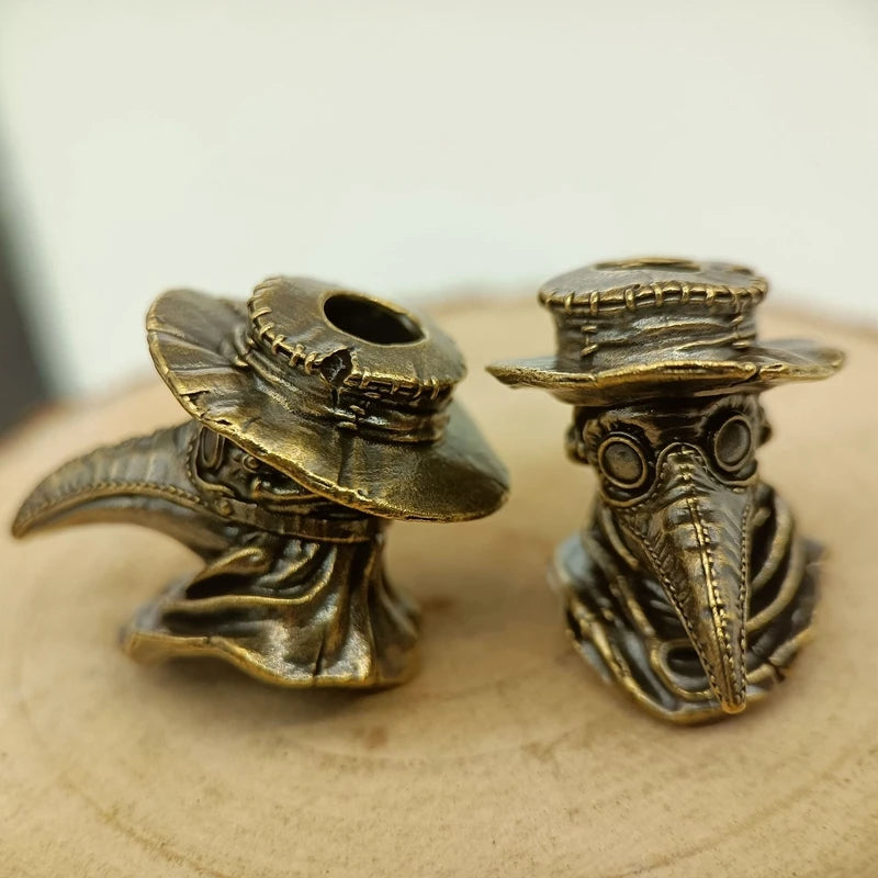 Plague Mask Doctor Brass Paracord Bead Lanyard Dreadlock Beard Bead