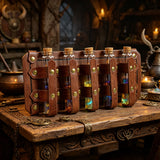 Apothecarist Medieval Leather Vial Holder Alchemy Potion Bottle Carrier for LARP Cosplay Belt Accessory