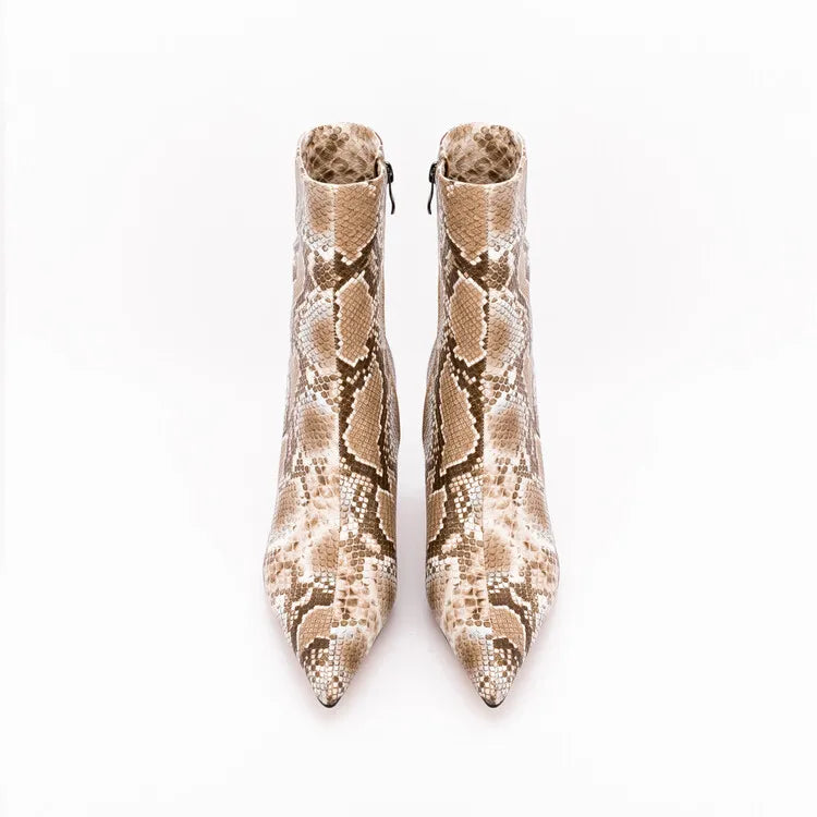 Sssseriously Ssssasssy Sssshort Boots Black Red Snake Ankle Boots