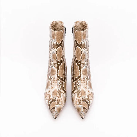 Sssseriously Ssssasssy Sssshort Boots Black Red Snake Ankle Boots